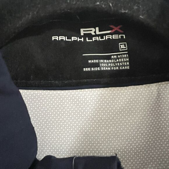 Ralph Lauren RLX Pullover Jacket Men XL Blue Orange Windbreaker Golf Performance - Picture 5 of 8
